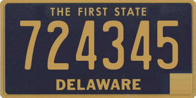 DE license plate 724345