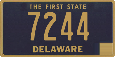DE license plate 7244