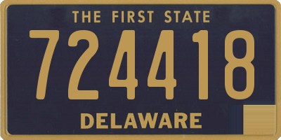 DE license plate 724418