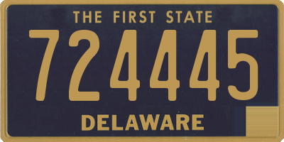 DE license plate 724445