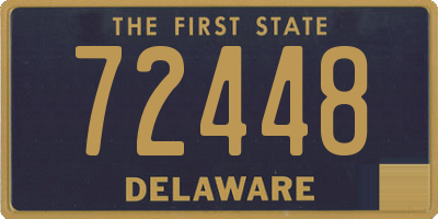 DE license plate 72448