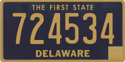 DE license plate 724534