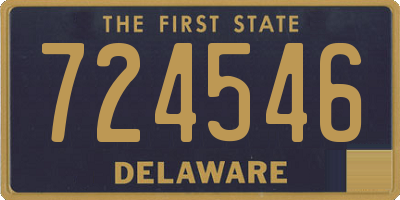 DE license plate 724546