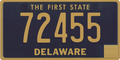 DE license plate 72455