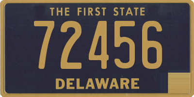 DE license plate 72456