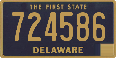 DE license plate 724586