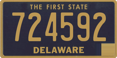 DE license plate 724592