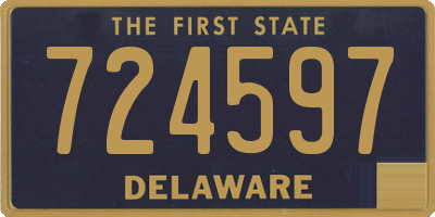DE license plate 724597