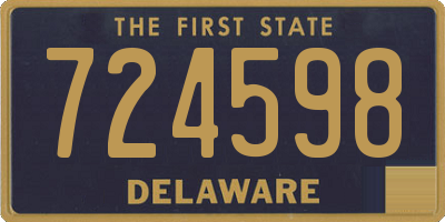 DE license plate 724598