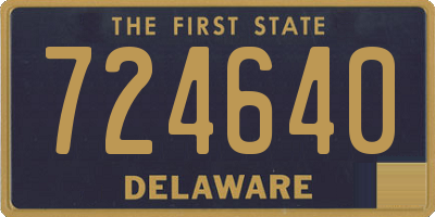 DE license plate 724640