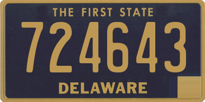 DE license plate 724643