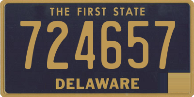 DE license plate 724657