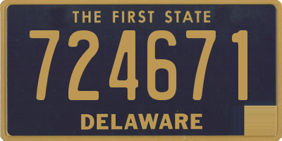 DE license plate 724671