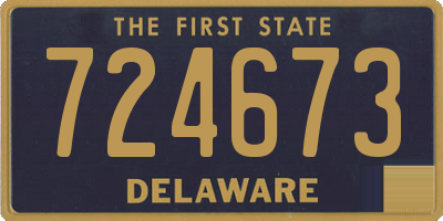 DE license plate 724673