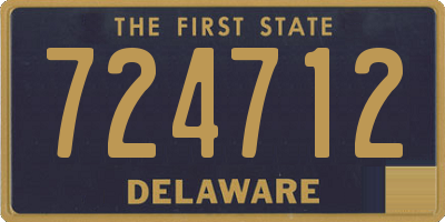 DE license plate 724712