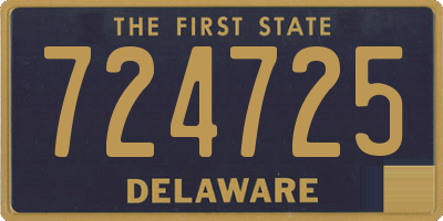 DE license plate 724725