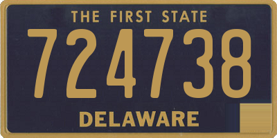 DE license plate 724738