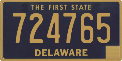 DE license plate 724765