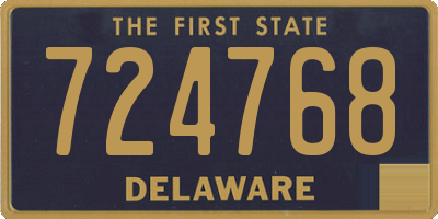 DE license plate 724768