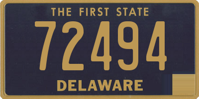DE license plate 72494