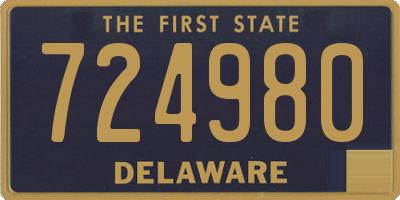 DE license plate 724980