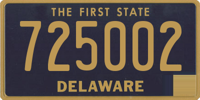 DE license plate 725002