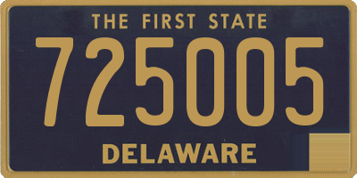 DE license plate 725005