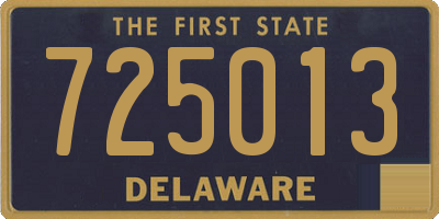DE license plate 725013