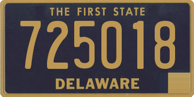 DE license plate 725018