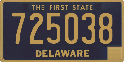 DE license plate 725038