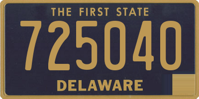 DE license plate 725040