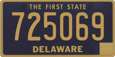 DE license plate 725069