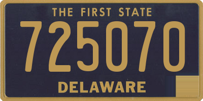 DE license plate 725070