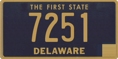 DE license plate 7251