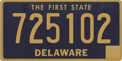 DE license plate 725102