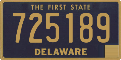 DE license plate 725189