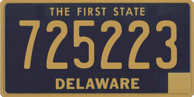 DE license plate 725223