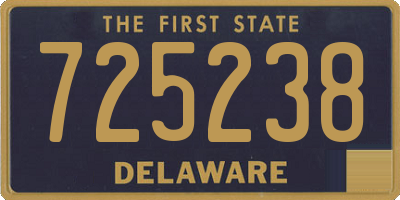 DE license plate 725238