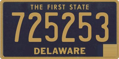 DE license plate 725253