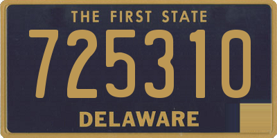 DE license plate 725310
