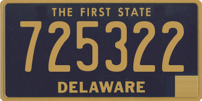 DE license plate 725322