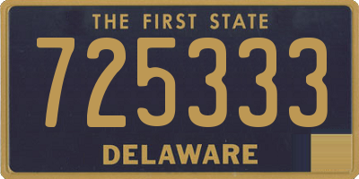 DE license plate 725333