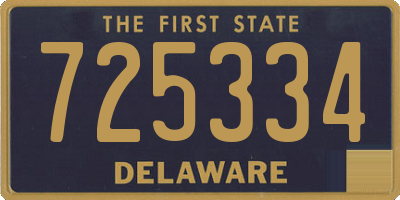 DE license plate 725334