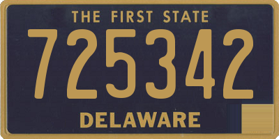 DE license plate 725342