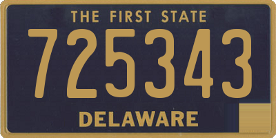 DE license plate 725343