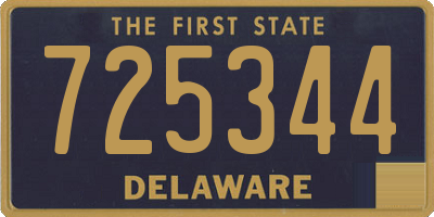 DE license plate 725344