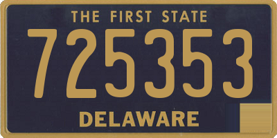 DE license plate 725353