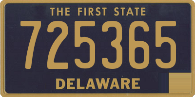 DE license plate 725365