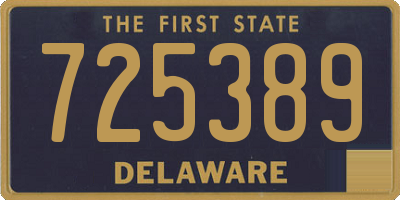 DE license plate 725389