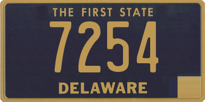 DE license plate 7254